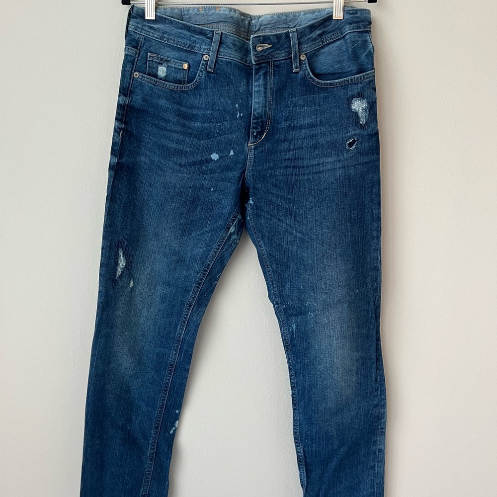Women's Blue Distressed Jeans